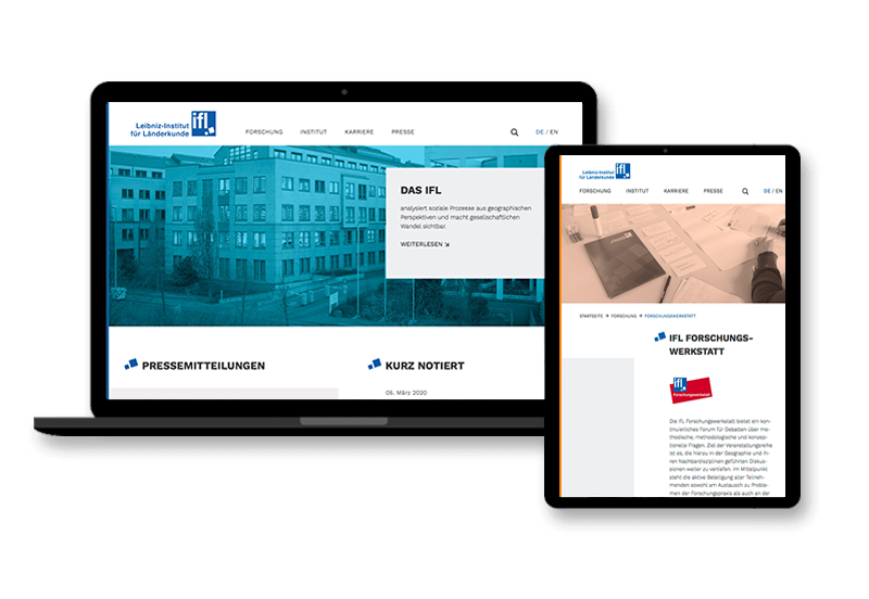 Website des Leibniz-Instituts für Länderkunde